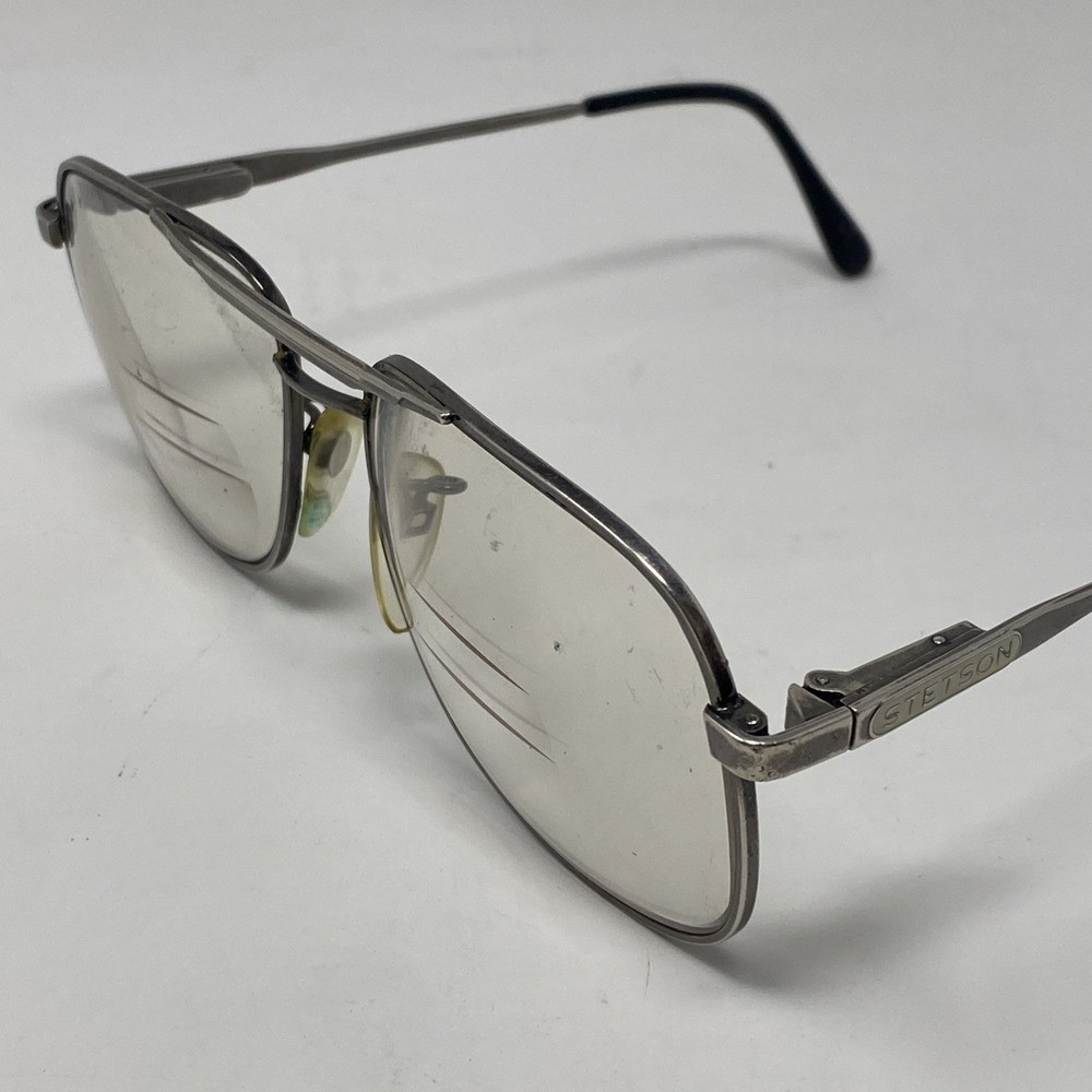 Stetson Zyloware Eyeglasses Frames Full Rim Silver 56-18-140 Frames Only!